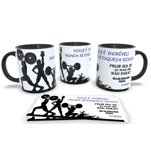 Canecas Preta de Porcelana Personalizadas Profissões Academia