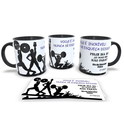 Canecas Preta de Porcelana Personalizadas Profissões Academia