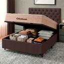 Ver imagem 5 de Cama Box Bau + Colchão Casal Ortobom Molas Ensacadas Airtech + Cabeceira Estofada