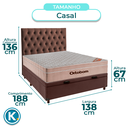 Ver imagem 2 de Cama Box Bau + Colchão Casal Ortobom Molas Ensacadas Airtech + Cabeceira Estofada