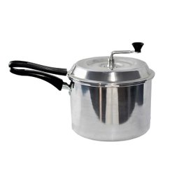 Panela Pipoqueira em Alumínio Polido Tampa Manivela 20cm Global 194glb - 1