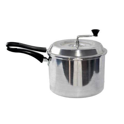 Panela Pipoqueira em Alumínio Polido Tampa Manivela 20cm Global 194glb