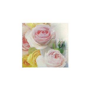 Guardanapo de Papel Decorado Folha Tripla 20 unidades:Rosas