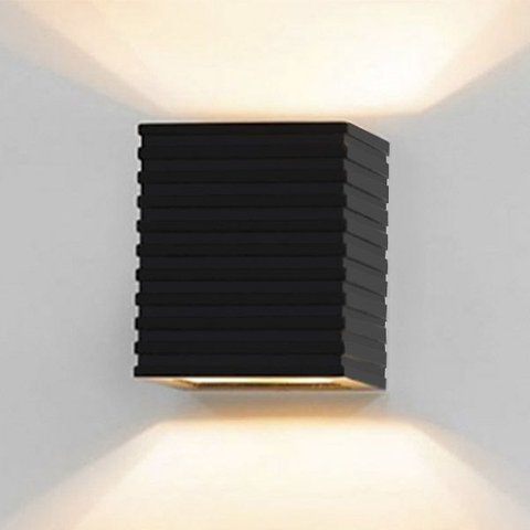 Arandela Tino Chanfrado C/2 Fachos G9 Ip65 Preto-nordecor