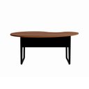 Ver imagem 2 de Mesa Escrivaninha Linear Orgânica em MDP e Metal 175x92cm Corporate F5 Marrom/Nogal/Preto