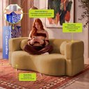 Ver imagem 7 de Sofá Cama Bolge 1,88m Xpand Tech Tecido Bouclê Caramelo Cama Inbox