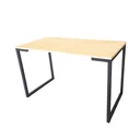 Ver imagem 7 de MESA DE ESCRITÓRIO INDUSTRIAL 100X50CM MADEIRA E PÉ EM L FERRO PINUS 30MM