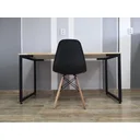 Ver imagem 3 de MESA DE ESCRITÓRIO INDUSTRIAL 100X50CM MADEIRA E PÉ EM L FERRO PINUS 30MM