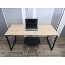 Ver imagem 4 de MESA DE ESCRITÓRIO INDUSTRIAL 100X50CM MADEIRA E PÉ EM L FERRO PINUS 30MM