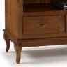 Rack para Sala em Madeira Maciça com Pés Luis Xv 3 Gavetas e Nicho 60501 Linz Móveis - Imbuia Glazer - 3