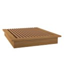 Ver imagem 7 de Kit Quarto Casal Base Cama Cabeceira e 2 Mesas de Cabeceira Mdf Off White Freijó Dalla Costa