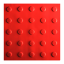 Ver imagem 1 de KIT 16 PÇS PISO TÁTIL PVC 25x25 ALERTA VERMELHO