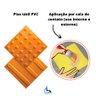 KIT 16 PÇS PISO TÁTIL PVC 25x25 ALERTA VERMELHO - 4