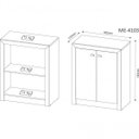 Ver imagem 3 de Kit 5 Peças 1 Escrivaninha, 2 Balcões, 1 Estante e 1 Gaveteiro Espresso Móveis