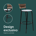 Ver imagem 4 de Kit 6 Bancos para Bancada Banqueta Alta Cappuccino Balcão Cozinha Bistrô Área Gourmet Churrasqueira