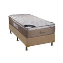 Ver imagem 1 de Cama Box Solteiro: Colchão Molas Luckspuma MasterPocket Ensacadas Platinum New + Base CRC Suede Clea