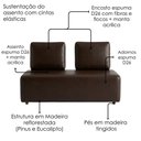 Ver imagem 6 de Sofa Modular 2 Lugares e Chaise Block Pes Madeira Courino Tcs 721 Moll