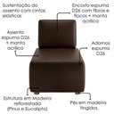 Ver imagem 7 de Sofa Modular 2 Lugares e Chaise Block Pes Madeira Courino Tcs 721 Moll