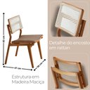 Ver imagem 3 de Sala de Jantar Mesa Flora 180cm Tampo Laqueado com Vidro Canto Moeda e 6 Cadeiras Eva Premium