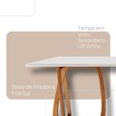 Ver imagem 5 de Sala de Jantar Mesa Flora 180cm Tampo Laqueado com Vidro Canto Moeda e 6 Cadeiras Eva Premium