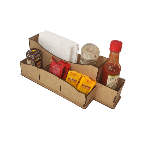 Porta Guardanapo e Sachê em MDF - Kit 5 Unidades
