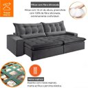 Ver imagem 7 de Sofá Retrátil e Reclinável Montebello 2,50cm com Pillow e Molas Ensacadas - Movenzo Estofados