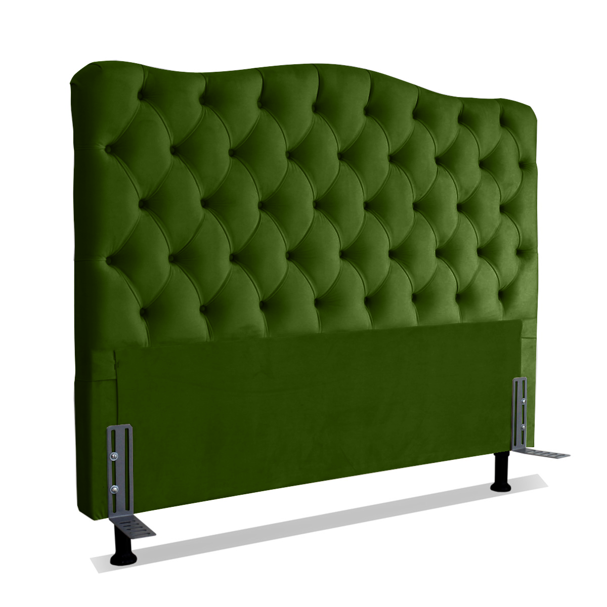 Cabeceira Para Cama Box Queen 1,6 M Realeza:Suede Verde Musgo