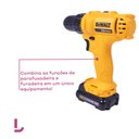 Ver imagem 4 de Furadeira/parafusadeira Dcd700lc1br Preto/amarelo 12v - Dewalt