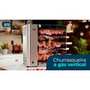 Ver imagem 2 de Churrasqueira Rotativa A Gás GLP 5 Espetos Aço Inox Anodilar
