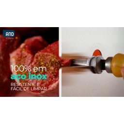 Churrasqueira Rotativa A Gás GLP 5 Espetos Aço Inox Anodilar - 5