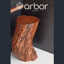 Mesa Lateral Tronc Doré Biofílica Madeira Maciça - 5