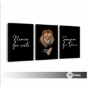 Ver imagem 4 de quadro decorativo frase leao QUADROS E MIMOS - Decoração Para Sala Moderno - Qu