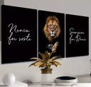 Ver imagem 1 de quadro decorativo frase leao QUADROS E MIMOS - Decoração Para Sala Moderno - Qu