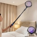 Ver imagem 3 de Raquete Eletrica Mata Mosquito Bastao Retratil Mosca Inseto Luz Uv Repelente Recarregavel Parede Mes
