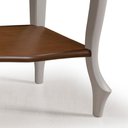 Ver imagem 4 de Aparador para Sala com Pés Luis Xv Gaveta e Prateleira 1019p Linz Móveis - Off White/imbuia