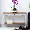 Ver imagem 6 de Aparador para Sala com Pés Luis Xv Gaveta e Prateleira 1019p Linz Móveis - Off White/imbuia