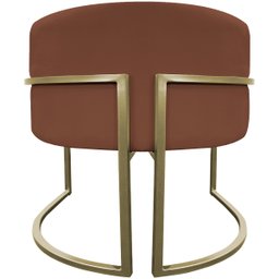 Kit 2 Poltronas Decorativa Recepção Luna Suede Cores Base de Ferro Champagne - 8
