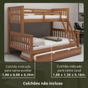 Ver imagem 4 de Beliche Woodstore Casal/solteiro D Madeira com Cama Auxiliar