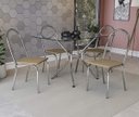 Ver imagem 2 de Conjunto de Mesa Completo com 4 Cadeiras Estofadas Cmc1026cr Kappesberg Crome