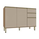 Ver imagem 2 de Balcão de Cozinha para Pia 100% MDF 3 Portas e 2 Gavetas sem Tampo 120cm Cora Luciane Móveis