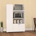 Ver imagem 1 de Armário de Cozinha Multiuso Âmbar 3 Portas Forno e Micro Branco