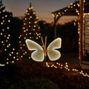 Ver imagem 1 de Borboleta Iluminada Led com Movimento na Asa 40x30cm para Jardim e Decoração Natalina Bivolt com Has