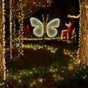 Ver imagem 3 de Borboleta Iluminada Led com Movimento na Asa 40x30cm para Jardim e Decoração Natalina Bivolt com Has