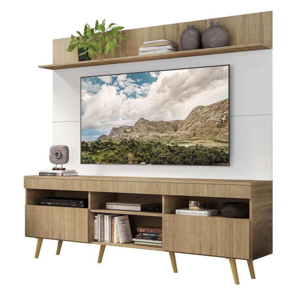 Rack Retrô com Painel e Suporte TV 65
