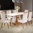 Ver imagem 2 de Mesa de Jantar 6 Lugares Corsa Mel/blonde/marfim - Viero Móveis