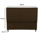 Ver imagem 2 de Cabeceira Estofada para Cama Box Casal Beatriz 140cm Suede Marrom