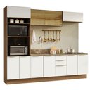 Ver imagem 2 de Armário de Cozinha Completa 270 Cm Rustic/branco Veludo Lux Madesa 06 Rustic/branco Veludo