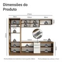 Ver imagem 3 de Armário de Cozinha Completa 270 Cm Rustic/branco Veludo Lux Madesa 06 Rustic/branco Veludo