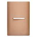 Ver imagem 1 de Placa para 1 Interruptor Horizontal 4x2 - Novara Ouro Rose