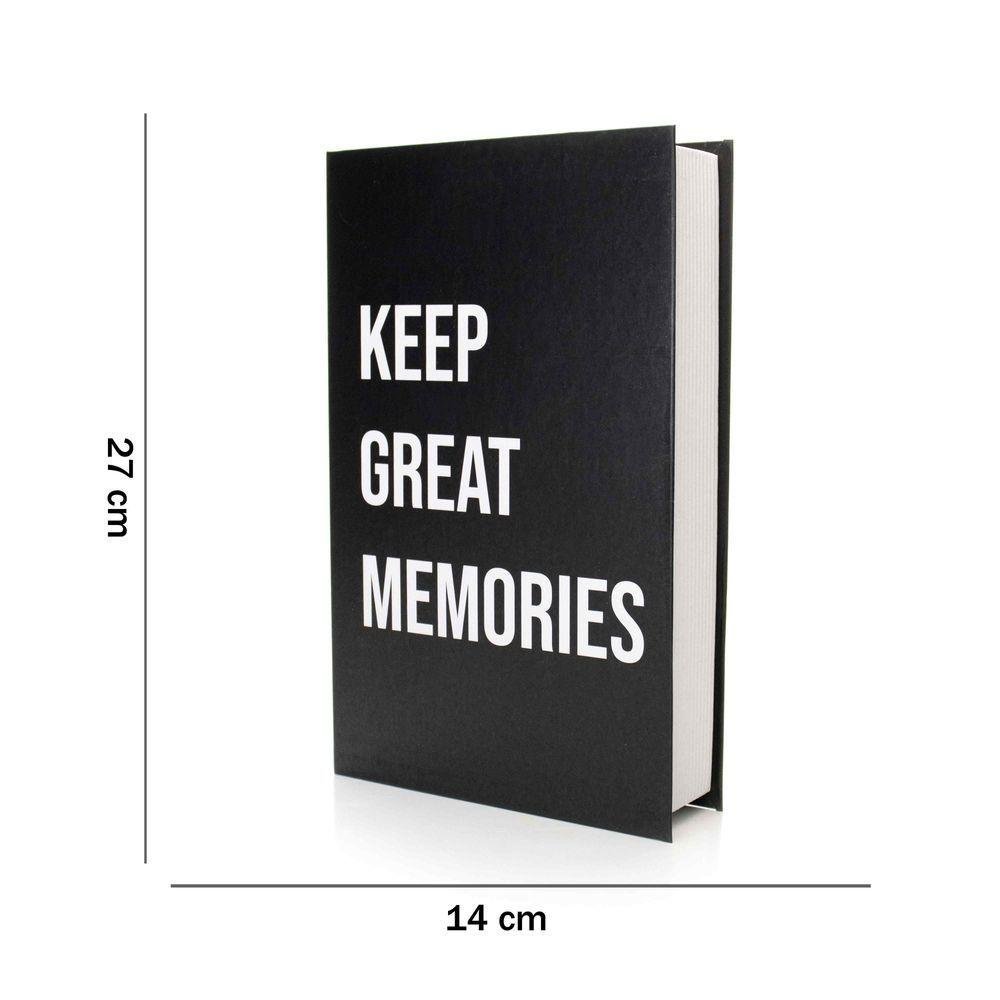 Caixa Livro "Keep Great Memories" Preto 27X17X5Cm - 3